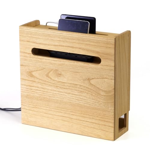 KIRIGEN Wifi Router Aufbewahrungsbox, hölzerne Wireless Router Organizer Rack Regal Box Power Cord Socket Storage Shelf Cable Management und Organizing Box für Büro und Haus natürliche Farbe KIRIGEN Wifi Router Aufbewahrungsbox, hölzerne Wireless Router Organizer Rack Regal Box Power Cord Socket Storage Shelf Cable Management und Organizing Box für Büro und Haus natürliche Farbe von KIRIGEN