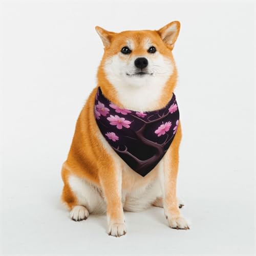Hundehalstuch mit blühenden Blumen für kleine, mittelgroße und große Hunde, Dreieckstuch für Mädchen oder Jungen Hundehalstuch mit blühenden Blumen für kleine, mittelgroße und große Hunde, Dreieckstuch für Mädchen oder Jungen von KIRROWE