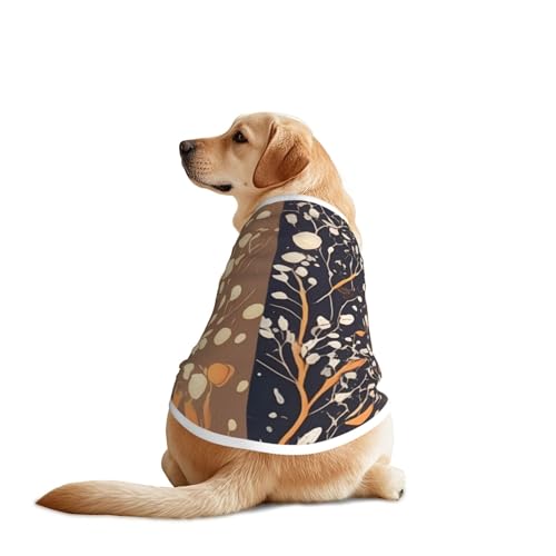 Hundeshirt für große und mittelgroße Hunde mit getrockneten Blumen an der Wand, atmungsaktives Netzgewebe, perfekt für den täglichen Gebrauch und besondere Anlässe Hundeshirt für große und mittelgroße Hunde mit getrockneten Blumen an der Wand, atmungsaktives Netzgewebe, perfekt für den täglichen Gebrauch und besondere Anlässe von KIRROWE