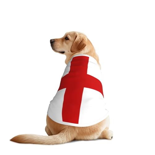 Hundeshirt mit England-Flagge für große und mittelgroße Hunde, atmungsaktives Netzgewebe, perfekt für den täglichen Gebrauch und besondere Anlässe Hundeshirt mit England-Flagge für große und mittelgroße Hunde, atmungsaktives Netzgewebe, perfekt für den täglichen Gebrauch und besondere Anlässe von KIRROWE