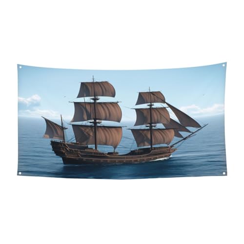 Party-Banner mit Segelbooten im Ozean, für Innen- und Außenbereich, langlebig und UV-beständig, perfekt für Geburtstag, Halloween und mehr Party-Banner mit Segelbooten im Ozean, für Innen- und Außenbereich, langlebig und UV-beständig, perfekt für Geburtstag, Halloween und mehr von KIRROWE