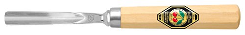 KIRSCHEN Werkzeuge 3240004 | Kerbschnitzbeitel mit Weißbuchenheft Stich 39, gebogen & V-förmig - 4mm von KIRSCHEN