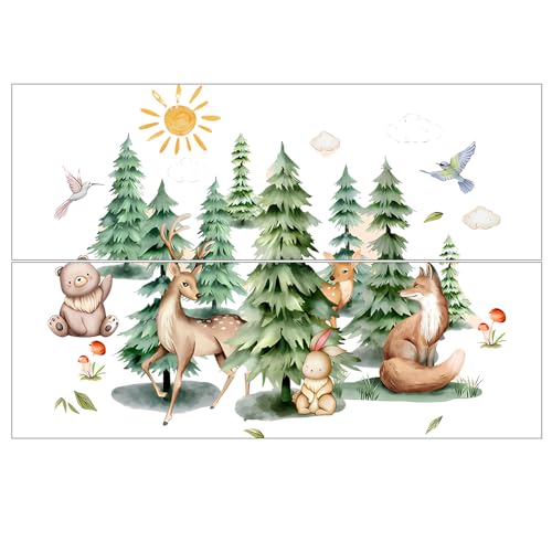 2pcs*30 * 90cm Waldtiere Fenster Aufkleber,Fenstersticker,Doppelseitig Glasaufkleber,Waldtiere Wandsticker,Wohnzimmer Schlafzimmer Wanddeko,für Kinderzimmer Babyzimmer Schlafzimmer 2pcs*30 * 90cm Waldtiere Fenster Aufkleber,Fenstersticker,Doppelseitig Glasaufkleber,Waldtiere Wandsticker,Wohnzimmer Schlafzimmer Wanddeko,für Kinderzimmer Babyzimmer Schlafzimmer von KIRVOS