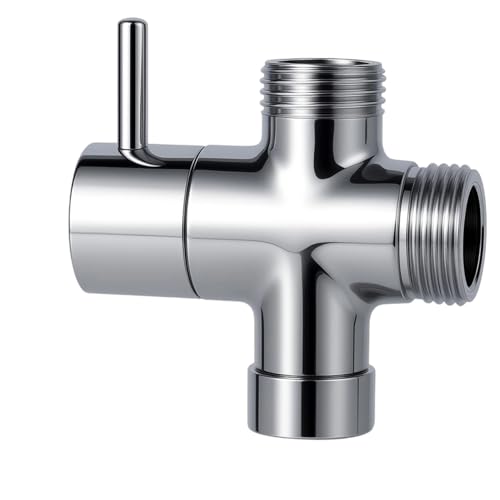 3-Wege-Absperrventil 1/2 Zoll,Dusch-Verteiler G 1/2,Duschsystem-Ersatzteil – Massives Messing, Verchromt & Poliert 3-Wege-Absperrventil 1/2 Zoll,Dusch-Verteiler G 1/2,Duschsystem-Ersatzteil – Massives Messing, Verchromt & Poliert von KIRVOS