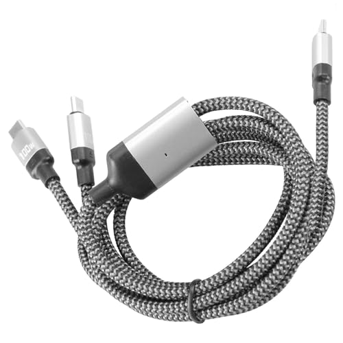 KIRVOS 100W usb-C Dual-Kabel [1,2m] | 2-in-1 USB-C-zu-USB-C Schnellladekabel mit Dual-Anschluss-1 Paket von KIRVOS