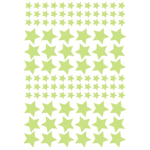 Leuchtsterne Kinderzimmer-2PCSLeuchtsterne selbstklebend,Sternenhimmel Aufkleber,Mond Sterne Fluoreszierend,Leuchtaufkleber,Mond Sterne Fluoreszierend,Wand Aufkleber Schlafzimmer Wohnzimmer von KIRVOS