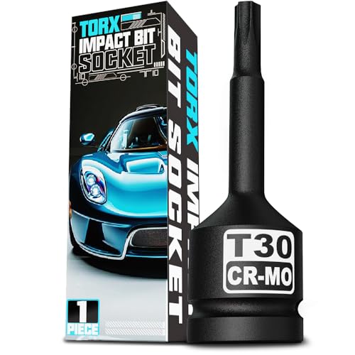 KIRXST Kraft Torx Bit Schlagschrauber Nüsse 1 Zoll Torx Steckshlüssel Bits 78mm Schlag-Stern-Bit-Steckschlüssel für KFZ, Motorinstandseztung, Bremsenwartung & Getriebereparatur Werkzeug von KIRXST