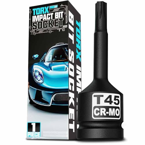 KIRXST T45 Kraft Torx Bit Schlagschrauber Nüsse, 1/2 Zoll Bit Einsatz 78mm, Kraft Nüsse für Torx Schrauben für KFZ, Motorinstandseztung, Bremsenwartung KIRXST T45 Kraft Torx Bit Schlagschrauber Nüsse, 1/2 Zoll Bit Einsatz 78mm, Kraft Nüsse für Torx Schrauben für KFZ, Motorinstandseztung, Bremsenwartung von KIRXST
