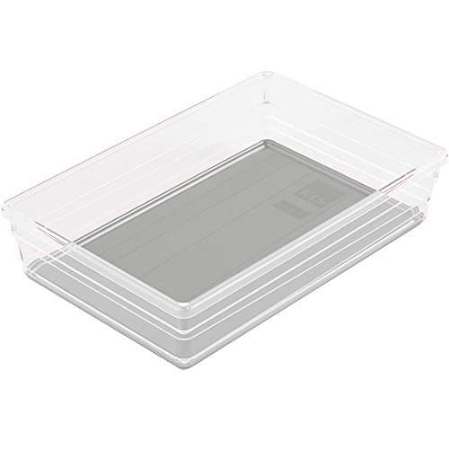 Kis 6075700 0516 02 Sortierbox Sistemo, Plastik, transparent/grau, 15 x 22,5 x 5 cm von KIS