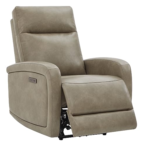 Kislot Genuine Leather Power Swivel Glider Recliner Chair for Adults, FSC Certified Electric Nursery Rocker Recliner Chair for Living Room von KISLOT
