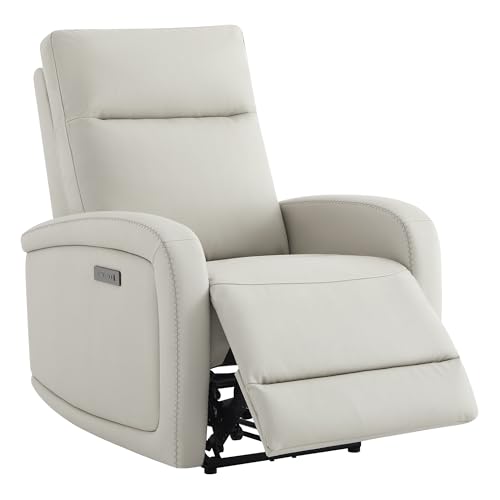 Kislot Genuine Leather Power Swivel Glider Recliner Chair for Adults, FSC Certified Electric Nursery Rocker Recliner Chair for Living Room von KISLOT