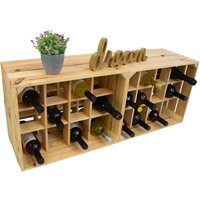 Kistenkolli Altes Land - 2er Set Flaschenregal Henry '12er Natur' Flaschenkiste Holzkiste Weinkiste Weinschrank Wasserkiste Weinablage von KISTENKOLLI ALTES LAND