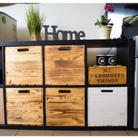 Kistenkolli Altes Land - 4er set Holzkiste geflammt passend für Kallax und Expeditregale Kistenkolli Altes Land - 4er set Holzkiste geflammt passend für Kallax und Expeditregale von KISTENKOLLI ALTES LAND