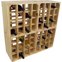 4er Set Weinregal '16er' Natur Weinschrank Weinaufbewahrung Weinablage Weinkiste Holzkiste Flaschenregal von KISTENKOLLI ALTES LAND