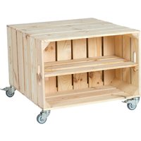 Kistenkolli Altes Land - kleiner Obstkistentisch Elfriede Natur inkl. Rollen mit Mittelbrett Kistenkolli Altes Land - kleiner Obstkistentisch Elfriede Natur inkl. Rollen mit Mittelbrett von KISTENKOLLI ALTES LAND