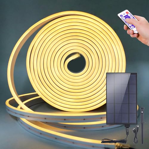 12V Solar Powered Neon LED Strip, 2835 120 Leds/m IP67 Waterproof Flexible Light Strip With 3W 12 key remote control USB charging wall mounted plug-in solar controller for Courtyard Decoration. 12V Solar Powered Neon LED Strip, 2835 120 Leds/m IP67 Waterproof Flexible Light Strip With 3W 12 key remote control USB charging wall mounted plug-in solar controller for Courtyard Decoration. von KISUFU