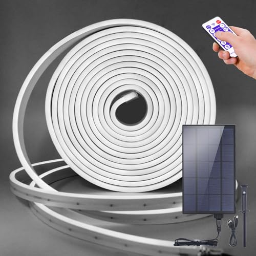 12V Solar Powered Neon LED Strip, 2835 120 Leds/m IP67 Waterproof Flexible Light Strip With 3W 12 key remote control USB charging wall mounted plug-in solar controller for Courtyard Decoration. 12V Solar Powered Neon LED Strip, 2835 120 Leds/m IP67 Waterproof Flexible Light Strip With 3W 12 key remote control USB charging wall mounted plug-in solar controller for Courtyard Decoration. von KISUFU