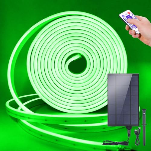 12V Solar Powered Neon LED Strip, 2835 120 Leds/m IP67 Waterproof Flexible Light Strip With 3W 12 key remote control USB charging wall mounted plug-in solar controller for Courtyard Decoration. 12V Solar Powered Neon LED Strip, 2835 120 Leds/m IP67 Waterproof Flexible Light Strip With 3W 12 key remote control USB charging wall mounted plug-in solar controller for Courtyard Decoration. von KISUFU