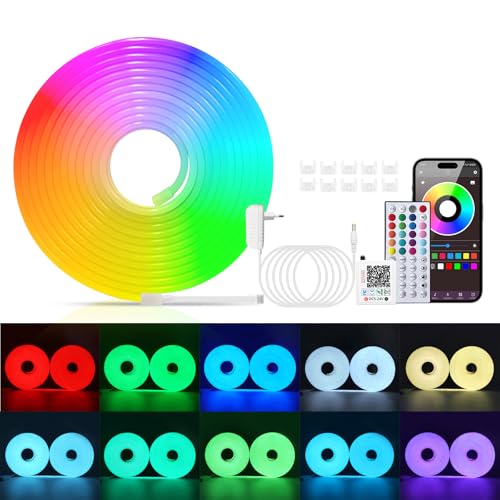 24V Neon LED Strip, 3535 60 LEDs/m RGB IP65 Waterproof Flexible Neon RGB LED Strip With 44 key Bluetooth music controller for Home, Indoor, Outdoor Decoration. 24V Neon LED Strip, 3535 60 LEDs/m RGB IP65 Waterproof Flexible Neon RGB LED Strip With 44 key Bluetooth music controller for Home, Indoor, Outdoor Decoration. von KISUFU