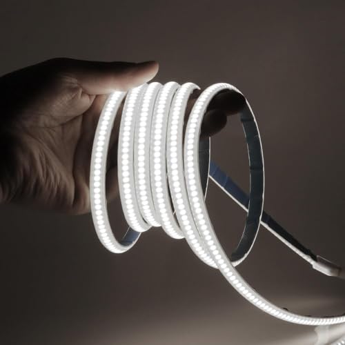KISUFU 220 V COB LED Strip, 288 LEDs/m Flexible High Density 3000 K CRI≥85 FCOB LED Strip, 3 mm Wide LED Strip IP65 Waterproof COB LED Light Strip with Bedroom, Cabinet Lighting KISUFU 220 V COB LED Strip, 288 LEDs/m Flexible High Density 3000 K CRI≥85 FCOB LED Strip, 3 mm Wide LED Strip IP65 Waterproof COB LED Light Strip with Bedroom, Cabinet Lighting von KISUFU