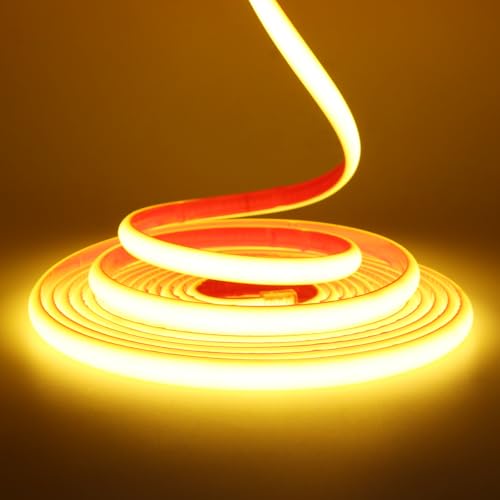 KISUFU 230V 288leds/m COB Neon LED Streifen, Wasserdicht IP67 220V Selbstklebend Helligkeit Hohe Neon LED Band für Innen und Außenbeleuchtung, DIY Festival Dekoration. von KISUFU