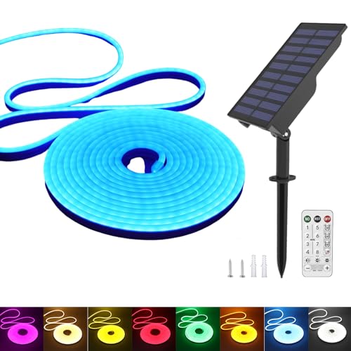 KISUFU 24V Solar Neon LED Streifen, 2835 120 LEDs/m IP65 Wasserdicht Solar Flexible Neon DIY Strip Lichtband mit 1.5W USB-Lade-Plug-in-Solarregler für Garten im Freien, Party, Hochzeitsdekoration. KISUFU 24V Solar Neon LED Streifen, 2835 120 LEDs/m IP65 Wasserdicht Solar Flexible Neon DIY Strip Lichtband mit 1.5W USB-Lade-Plug-in-Solarregler für Garten im Freien, Party, Hochzeitsdekoration. von KISUFU