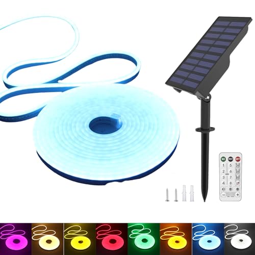 KISUFU 24V Solar Neon LED Streifen, 2835 120 LEDs/m IP65 Wasserdicht Solar Flexible Neon DIY Strip Lichtband mit 1.5W USB-Lade-Plug-in-Solarregler für Garten im Freien, Party, Hochzeitsdekoration. KISUFU 24V Solar Neon LED Streifen, 2835 120 LEDs/m IP65 Wasserdicht Solar Flexible Neon DIY Strip Lichtband mit 1.5W USB-Lade-Plug-in-Solarregler für Garten im Freien, Party, Hochzeitsdekoration. von KISUFU