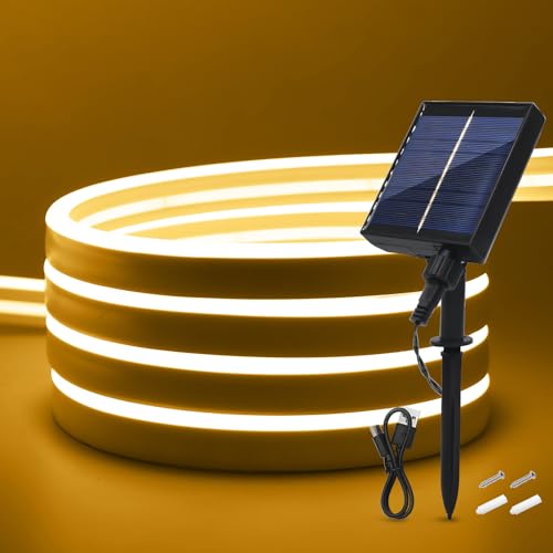 KISUFU 24V Solar Neon LED Streifen, IP65 Wasserdicht 2835 120 LEDs/m Solar Neon Strip Light Lichtband mit 1.3W 1200MAH USB-Lade-Plug-in-Solarregler für Garten im Freien, Party, Dekoration der Bar. KISUFU 24V Solar Neon LED Streifen, IP65 Wasserdicht 2835 120 LEDs/m Solar Neon Strip Light Lichtband mit 1.3W 1200MAH USB-Lade-Plug-in-Solarregler für Garten im Freien, Party, Dekoration der Bar. von KISUFU