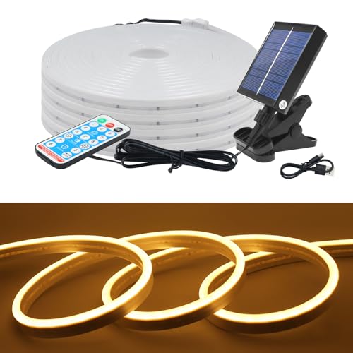 KISUFU Outdoor Solar Powered 12V Neon LED Strip, 2835 120 LEDs/m IP67 Waterproof Solar LED Strip Lights With 1.2W USB Clip Solar Controller for Garden, Home, Holiday, Patio, Party DIY Decoration. KISUFU Outdoor Solar Powered 12V Neon LED Strip, 2835 120 LEDs/m IP67 Waterproof Solar LED Strip Lights With 1.2W USB Clip Solar Controller for Garden, Home, Holiday, Patio, Party DIY Decoration. von KISUFU