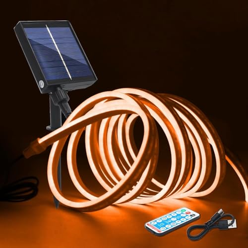 KISUFU Solar Powered 12V Neon LED Strip, 2835 120 LEDs/m IP67 Waterproof Solar LED Strip Lights With 1.2W USB Bracket Solar Controller for Outdoor Garden, Home, Holiday, Patio, Party Decoration. KISUFU Solar Powered 12V Neon LED Strip, 2835 120 LEDs/m IP67 Waterproof Solar LED Strip Lights With 1.2W USB Bracket Solar Controller for Outdoor Garden, Home, Holiday, Patio, Party Decoration. von KISUFU