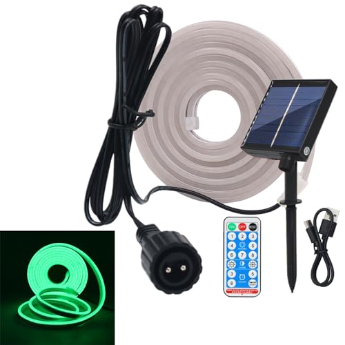 KISUFU Solar Powered 5V Neon LED Strip, 2835 120 leds/m IP67 Waterproof Silicone Flexible Neon Strip With 1.2W USB remote control wall mounted plug-in solar controller For Garden Decoration. KISUFU Solar Powered 5V Neon LED Strip, 2835 120 leds/m IP67 Waterproof Silicone Flexible Neon Strip With 1.2W USB remote control wall mounted plug-in solar controller For Garden Decoration. von KISUFU