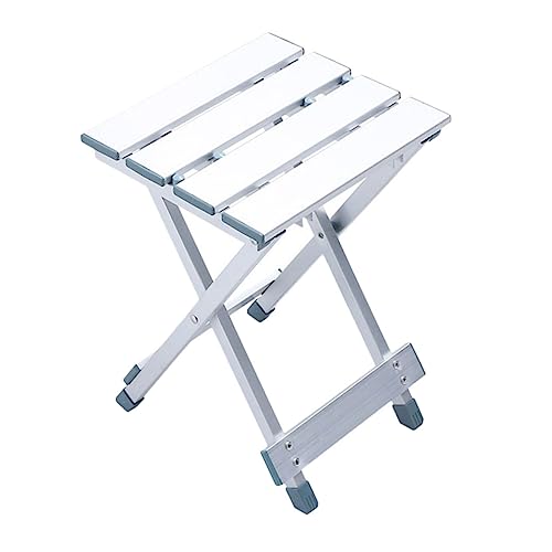 KITANDOVE 1 Stück Klappbarer Aluminium Stuhl Tragbarer Faltstuhl für Camping Angeln und Garten rutschfeste Oberfläche Hohe Tragfähigkeit Platzsparend und Vielseitig Einsetzbar von KITANDOVE