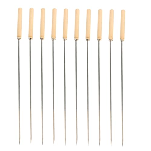 KITANDOVE 10 Flache Edelstahl-spieße Grillspieße Kebabspieße Spießgabeln Spießstäbe Für Lagerfeuerspieße Grillfans von KITANDOVE