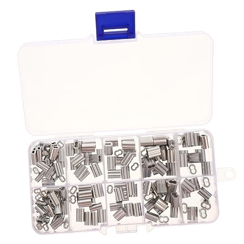 KITANDOVE 150 Stück Aluminium Doppel Muffen Crimp Hülsen für Draht und Kabel zum Fixieren und Transportieren Langlebig und Robust für Vielfältige Anwendungen KITANDOVE 150 Stück Aluminium Doppel Muffen Crimp Hülsen für Draht und Kabel zum Fixieren und Transportieren Langlebig und Robust für Vielfältige Anwendungen von KITANDOVE