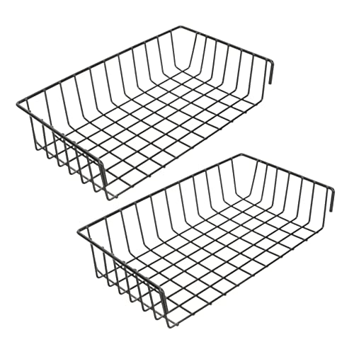 KITANDOVE 2er Satz Drahtaufbewahrungsboxen Gitterplattenregalzubehör Hängende Wandkörbe Für Stecktafel Aufbewahrungskörbe Für Wandgitter von KITANDOVE