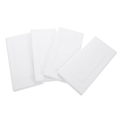 KITANDOVE 4 Stück Wandabdeckung Kunststoff Blanke Abdeckplatte für Elektrische Boxen Praktische Lösung für Wandanschlüsse Ästhetisch und Funktional Langlebig und Benutzerfreundlich von KITANDOVE