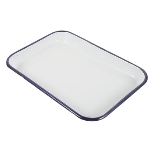 KITANDOVE Rechteckige Emaille Backform Spülmaschinenfestes Keramik Backblech Für Kuchen Und Snacks Für Grillen Und Servieren Elegantes Design Für Küche von KITANDOVE