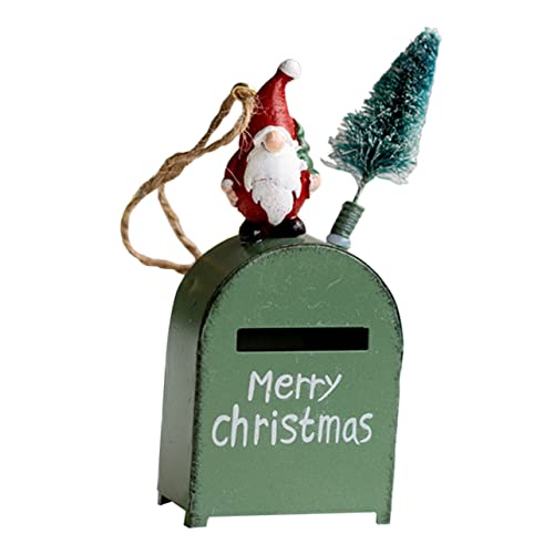 KITANDOVE Weihnachtsdeko Eisen Mailbox Schöne Hängende Ornament Für Weihnachtsbaum Weihnachtsfeier Innen Und Außendekoration Grünes Design Für Festliche Atmosphäre von KITANDOVE