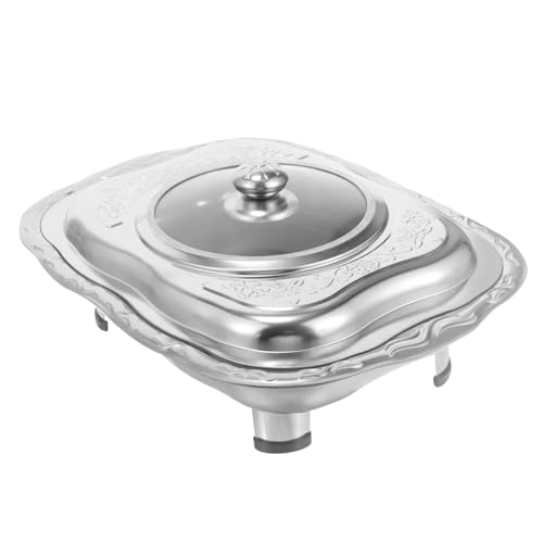 KITANDOVE Buffetteller Kantinentablett Servierschale Buffet Servierpfanne Kombinierte Abdeckung Buffettablett Servierhalter Für Buffet Buffet Speisenhalter Buffet Servierplatte Aus von KITANDOVE