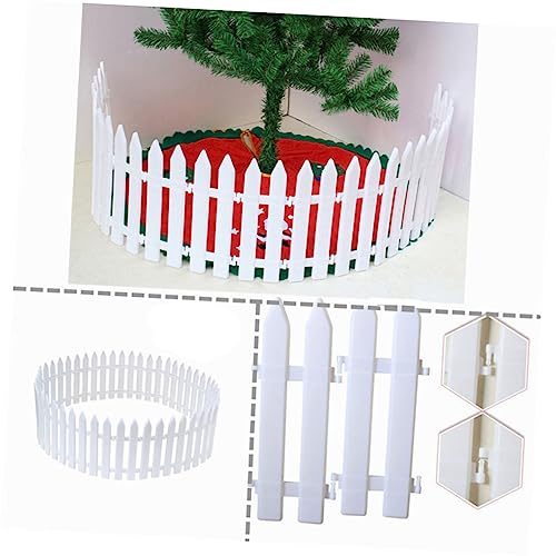 KITANDOVE Feengartenzaun weißer Baum Weihnachtszaun Einfassung von Gartenrändern Käfig Tor Grenze weihnachtsbaumdeko Tannenbaum Dekoration weihnachtsdeko Weihnachtsbaumzaun Christbaumschmuck von KITANDOVE