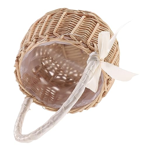 KITANDOVE Geflochtener Weidenkorb Mit Griff Für Hochzeit Blumenmädchenkörbe Rustikaler Blumenkorb Als Gastgeschenk Aufbewahrungskorb KITANDOVE Geflochtener Weidenkorb Mit Griff Für Hochzeit Blumenmädchenkörbe Rustikaler Blumenkorb Als Gastgeschenk Aufbewahrungskorb von KITANDOVE