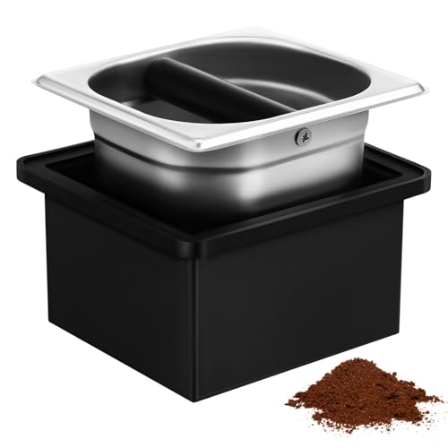 KITANDOVE Kaffeeknockbehälter aus mit Schalldämpfendem Boden Stilvoller Abklopfbehälter für Kaffeesatz für Espresso und Andere Brühmethoden Einfach zu Reinigen und Rutschfest KITANDOVE Kaffeeknockbehälter aus mit Schalldämpfendem Boden Stilvoller Abklopfbehälter für Kaffeesatz für Espresso und Andere Brühmethoden Einfach zu Reinigen und Rutschfest von KITANDOVE
