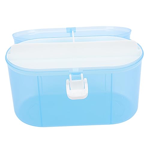 KITANDOVE Kasten Zweischichtiger Koffer Organizer Zur Aufbewahrung Von Medikamenten Kinder Lagerbehälter Reisespielzeug Faltbare Behälter Zur Aufbewahrung Plastik Blue von KITANDOVE
