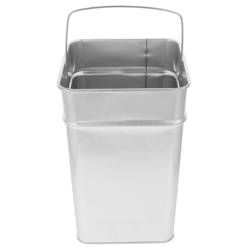 KITANDOVE Metalleimer Mit Griff Leicht Zu Reinigen Großes Fassungsvermögen Für Draußen Aus Metall Modernes Design von KITANDOVE
