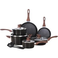 Kitchen Academy 12 Stück Antihaft Granit Töpfe und Pfannen Set, Induktion Kochgeschirr Set, Kochpfannen Set, Schwarz Kitchen Academy 12 Stück Antihaft Granit Töpfe und Pfannen Set, Induktion Kochgeschirr Set, Kochpfannen Set, Schwarz von KITCHEN ACADEMY