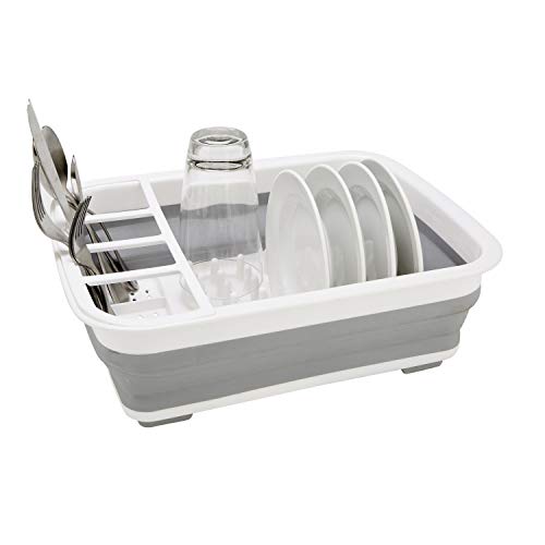 Kitchen Details 22959 Collapsible Dish Drying Rack, Space Saver, Counter Top Abtropfgestell, zusammenklappbar, platzsparend, Kunststoff, weiß/grau Kitchen Details 22959 Collapsible Dish Drying Rack, Space Saver, Counter Top Abtropfgestell, zusammenklappbar, platzsparend, Kunststoff, weiß/grau von KITCHEN DETAILS