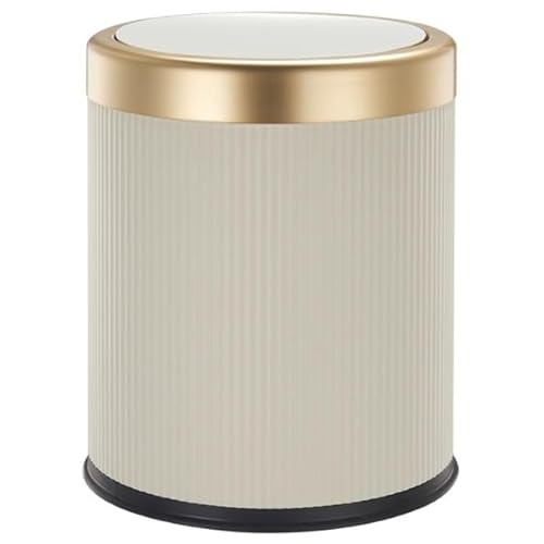 Kitchen Move Abfalleimer aus Kunststoff, 8 l, Weiß und Gold von KITCHEN MOVE