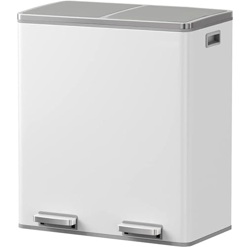 Kitchen Move Abfalleimer für die Mülltrennung 60 L MAJOR Weiß von KITCHEN MOVE