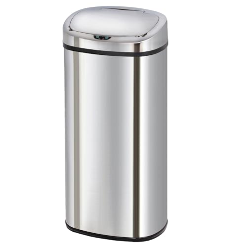 MAJESTIC 80L automatischer Großraum-Küchenabfallbehälter aus Edelstahl mit Umreifung von KITCHEN MOVE