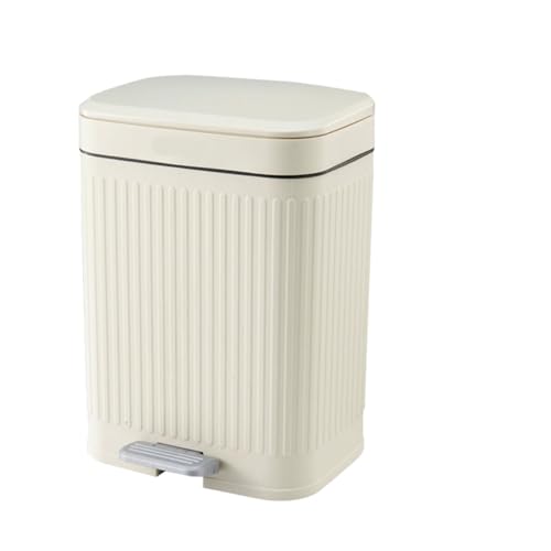 Kitchen Move AURA Rechteckiger Treteimer aus Kunststoff 12 l Weiß von KITCHEN MOVE